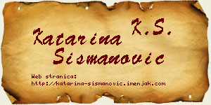 Katarina Šišmanović vizit kartica